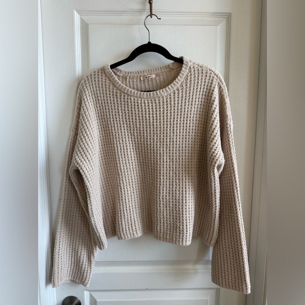 Mi Ami cream chunky knit sweater XL
